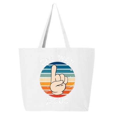 One Way Jesus People Christian Revolution Finger Up Retro 25L Jumbo Tote