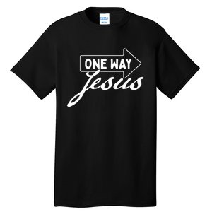 One Way Jesus Bible Christian Faith Inspirational Tall T-Shirt