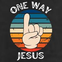 One Way Jesus People Christian Revolution Finger Up Retro Adult Drive Performance Visor