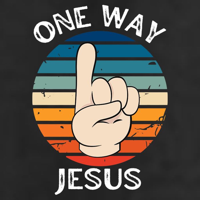 One Way Jesus People Christian Revolution Finger Up Retro Adult Drive Performance Visor
