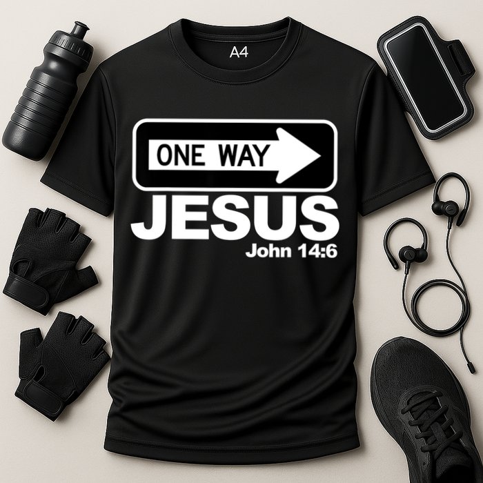 One Way John 146 Jesus Cooling Performance Crew T-Shirt
