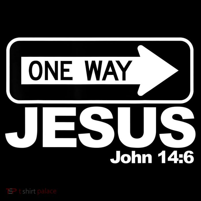 One Way John 146 Jesus Drawstring Bag