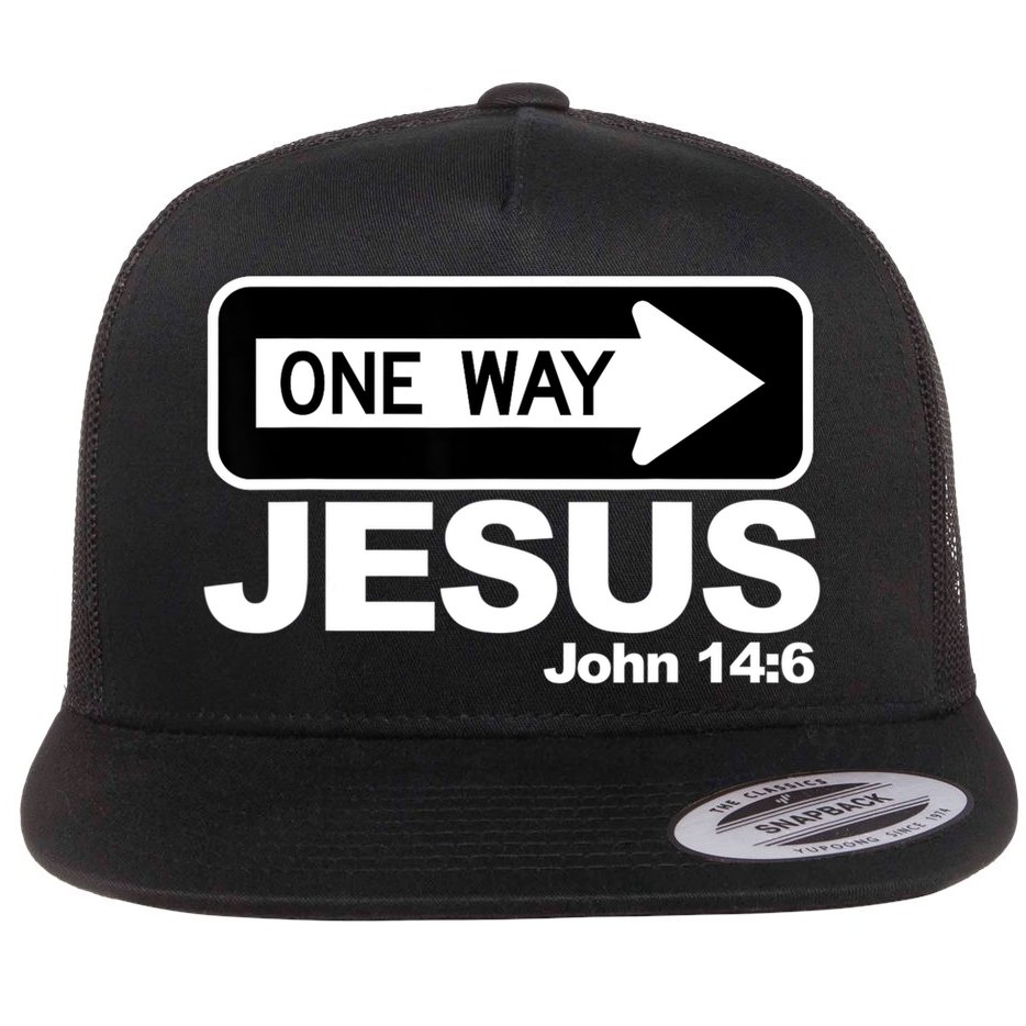 One Way John 146 Jesus Flat Bill Trucker Hat