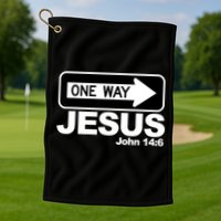 One Way John 146 Jesus Golf Towel