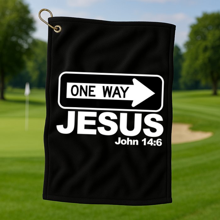 One Way John 146 Jesus Golf Towel