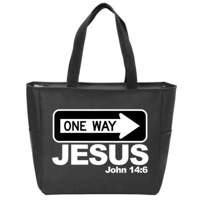 One Way John 146 Jesus Zip Tote Bag