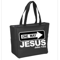 One Way John 146 Jesus Zip Tote Bag