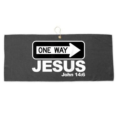 One way John 14:6 Jesus Large Microfiber Waffle Golf Towel