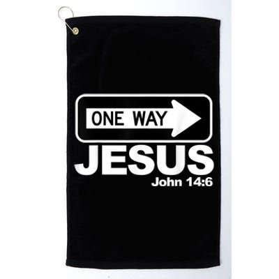 One way John 14:6 Jesus Platinum Collection Golf Towel