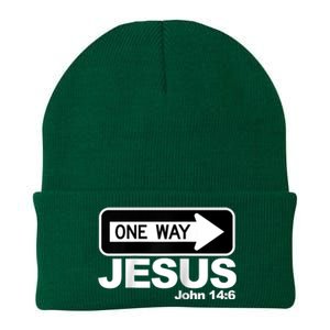 One way John 14:6 Jesus Raglan Baseball Tee Knit Cap Winter Beanie