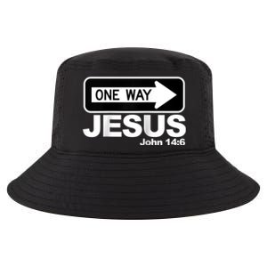 One way John 14:6 Jesus Raglan Baseball Tee Cool Comfort Performance Bucket Hat