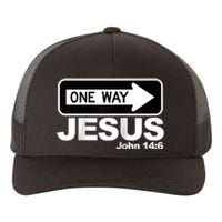 One way John 14:6 Jesus Raglan Baseball Tee Yupoong Adult 5-Panel Trucker Hat