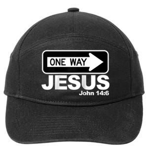 One way John 14:6 Jesus Raglan Baseball Tee 7-Panel Snapback Hat