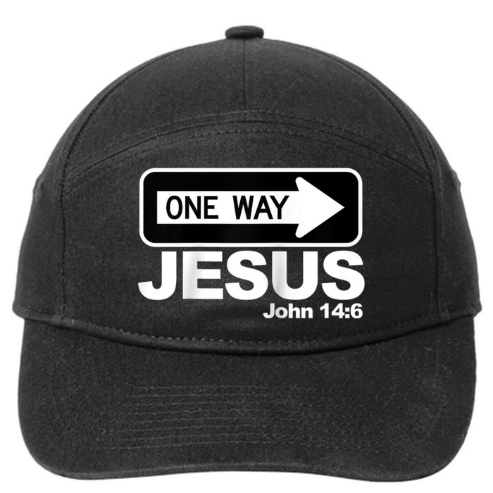 One way John 14:6 Jesus Raglan Baseball Tee 7-Panel Snapback Hat