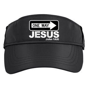 One way John 14:6 Jesus Raglan Baseball Tee Adult Drive Performance Visor