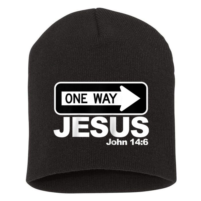 One way John 14:6 Jesus Raglan Baseball Tee Short Acrylic Beanie