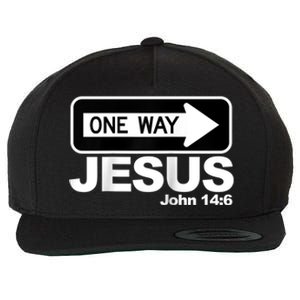 One way John 14:6 Jesus Raglan Baseball Tee Wool Snapback Cap