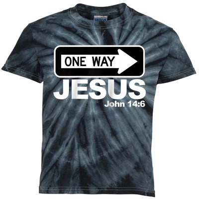 One way John 14:6 Jesus Raglan Baseball Tee Kids Tie-Dye T-Shirt