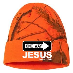 One way John 14:6 Jesus Raglan Baseball Tee Kati Licensed 12" Camo Beanie