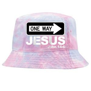 One way John 14:6 Jesus Raglan Baseball Tee Tie-Dyed Bucket Hat