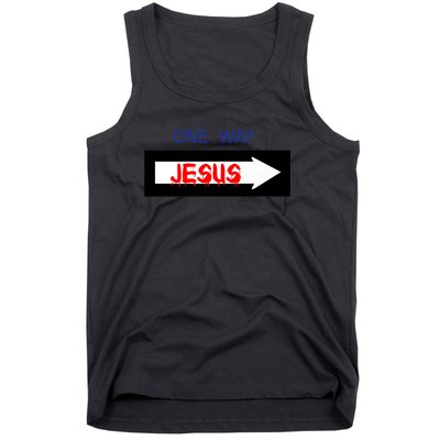 One Way - Jesus - Cross nerd christian faith - Jesus4m3 Premium Tank Top