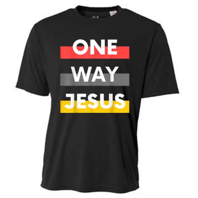 One Way Jesus | Christian Worship Fashion God Pray Bible Cooling Performance Crew T-Shirt