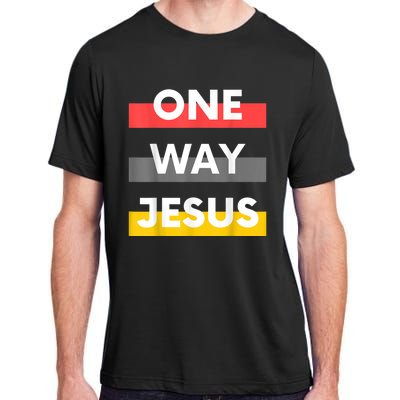 One Way Jesus | Christian Worship Fashion God Pray Bible Adult ChromaSoft Performance T-Shirt