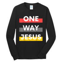 One Way Jesus | Christian Worship Fashion God Pray Bible Tall Long Sleeve T-Shirt