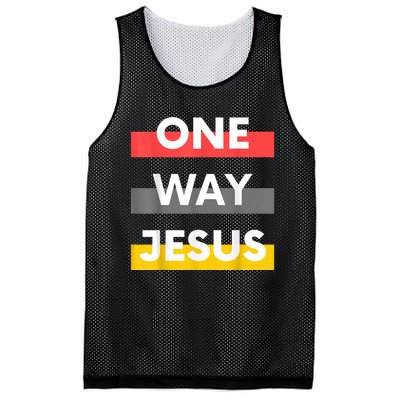 One Way Jesus | Christian Worship Fashion God Pray Bible Mesh Reversible Basketball Jersey Tank