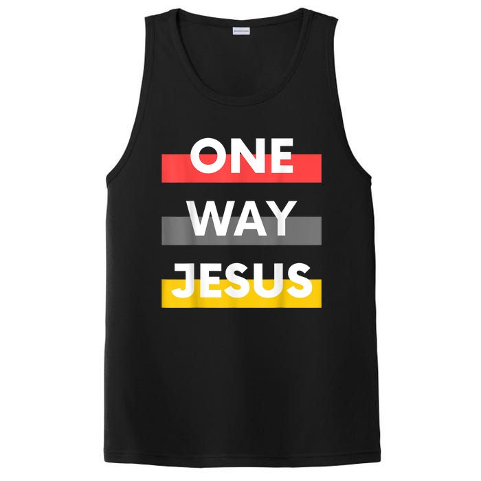 One Way Jesus | Christian Worship Fashion God Pray Bible PosiCharge Competitor Tank