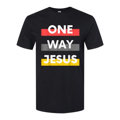 One Way Jesus | Christian Worship Fashion God Pray Bible Softstyle CVC T-Shirt