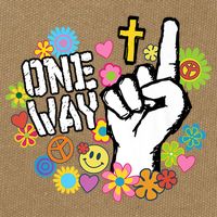 One Way Jesus People Christian Revolution Finger Up Retro Cotton Canvas Backpack