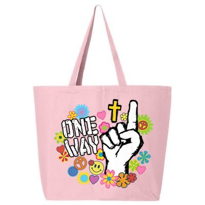 One Way Jesus People Christian Revolution Finger Up Retro 25L Jumbo Tote