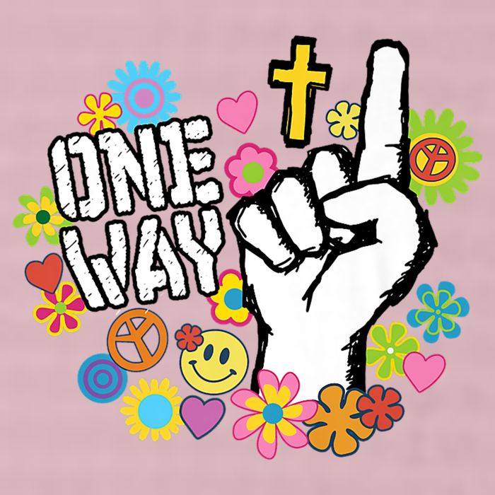 One Way Jesus People Christian Revolution Finger Up Retro 25L Jumbo Tote