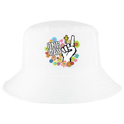 One Way Jesus People Christian Revolution Finger Up Retro Cool Comfort Performance Bucket Hat