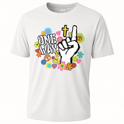 One Way Jesus People Christian Revolution Finger Up Retro Performance Shirt