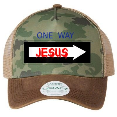 One Way - Jesus - Cross nerd christian faith - Jesus4m3 Legacy Tie Dye Trucker Hat