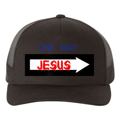 One Way - Jesus - Cross nerd christian faith - Jesus4m3 Yupoong Adult 5-Panel Trucker Hat