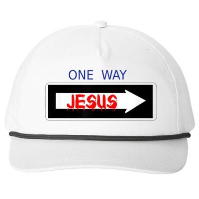 One Way - Jesus - Cross nerd christian faith - Jesus4m3 Snapback Five-Panel Rope Hat