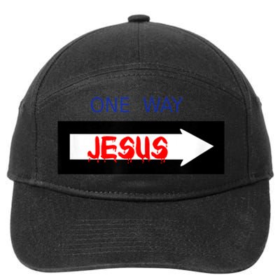 One Way - Jesus - Cross nerd christian faith - Jesus4m3 7-Panel Snapback Hat