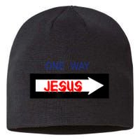 One Way - Jesus - Cross nerd christian faith - Jesus4m3 Sustainable Beanie