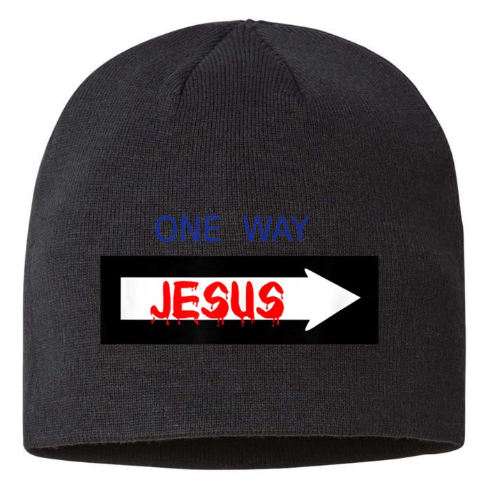 One Way - Jesus - Cross nerd christian faith - Jesus4m3 Sustainable Beanie