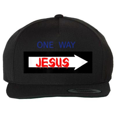 One Way - Jesus - Cross nerd christian faith - Jesus4m3 Wool Snapback Cap