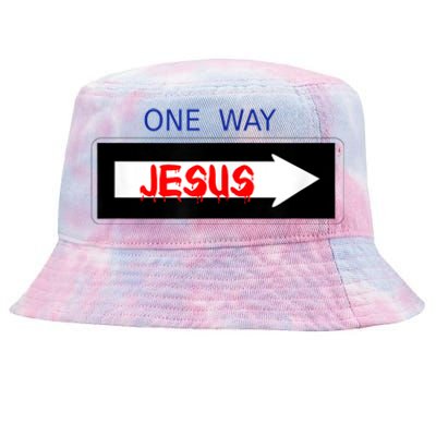 One Way - Jesus - Cross nerd christian faith - Jesus4m3 Tie-Dyed Bucket Hat