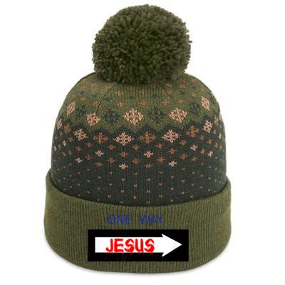 One Way - Jesus - Cross nerd christian faith - Jesus4m3 The Baniff Cuffed Pom Beanie