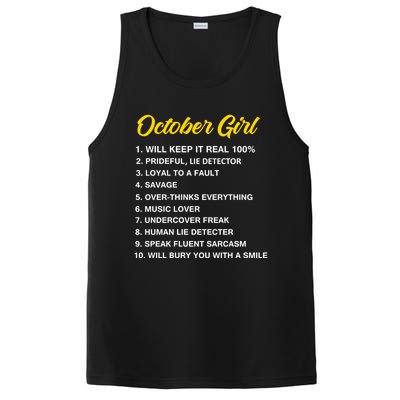 October Will Keep It Real 100% Libra Scorpio Birthday Great Gift PosiCharge Competitor Tank