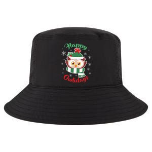 Owl Christmas Happy Owlidays Cool Comfort Performance Bucket Hat