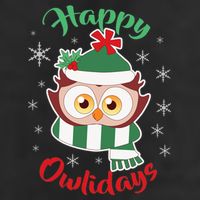 Owl Christmas Happy Owlidays Cool Comfort Performance Bucket Hat