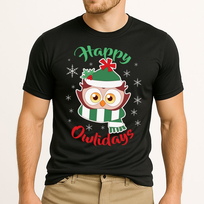 Owl Christmas Happy Owlidays Cooling Performance Crew T-Shirt