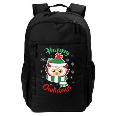 Owl Christmas Happy Owlidays Backpack
